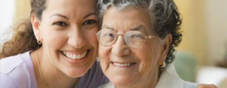 Caregiver and resident at Choice Connections senior placement services