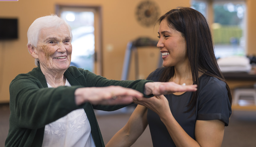 senior exercise routine at senior care homes