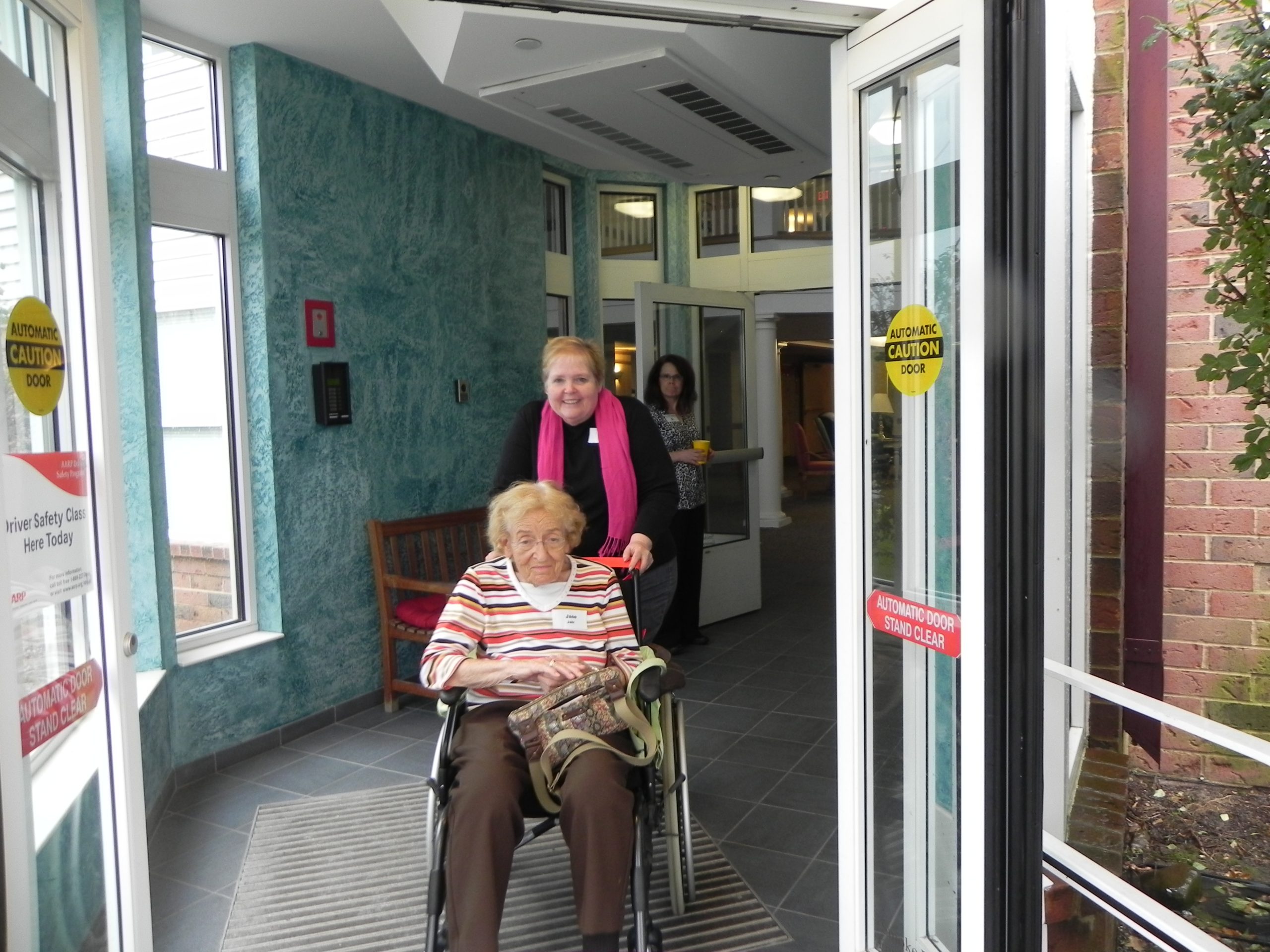 Staff and residents at elderly care homes