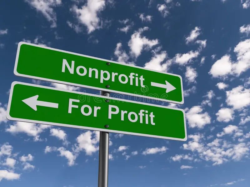 nonprofit and for profit signs
